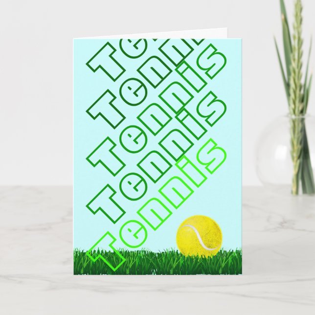 Carte Joueur de tennis Joyeux anniversaire (Devant)
