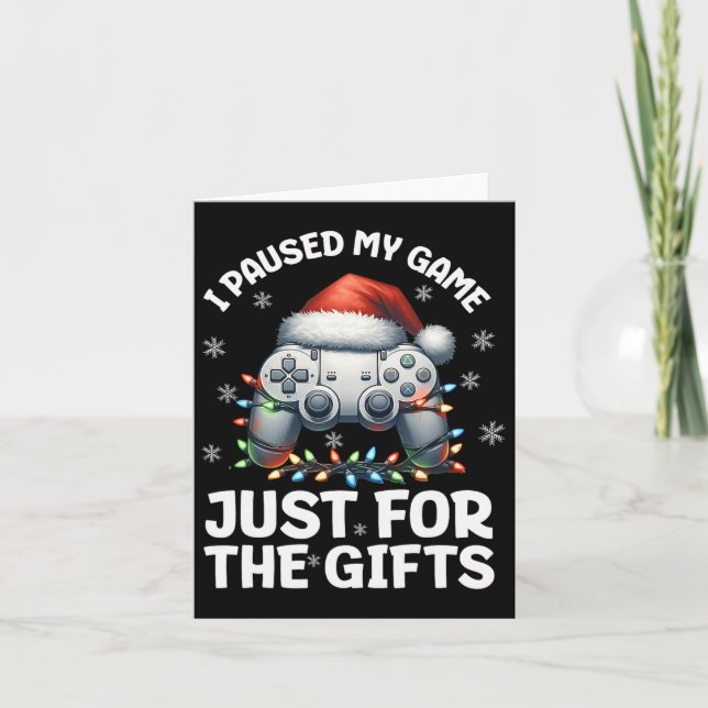Carte Joueur Noël Jeux Xmas Jeux Vidéo Garçons Chris (Devant)