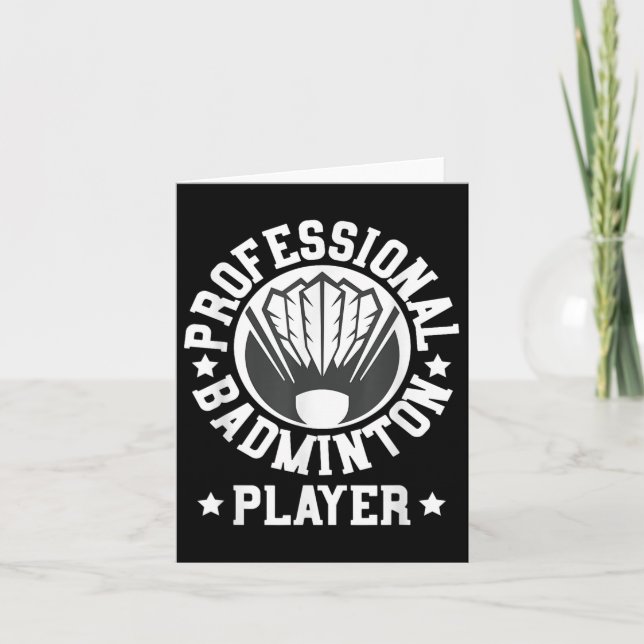 Carte Joueur professionnel Badminton Navette Cadeau Tee (Devant)