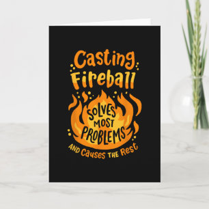 Carte Joueur Rpg Drôle Nerdy Casting Firell Résout La Pl