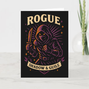 Carte Joueur Rpg Rogue D20 Dés Nerd Geek Hommes Femmes E