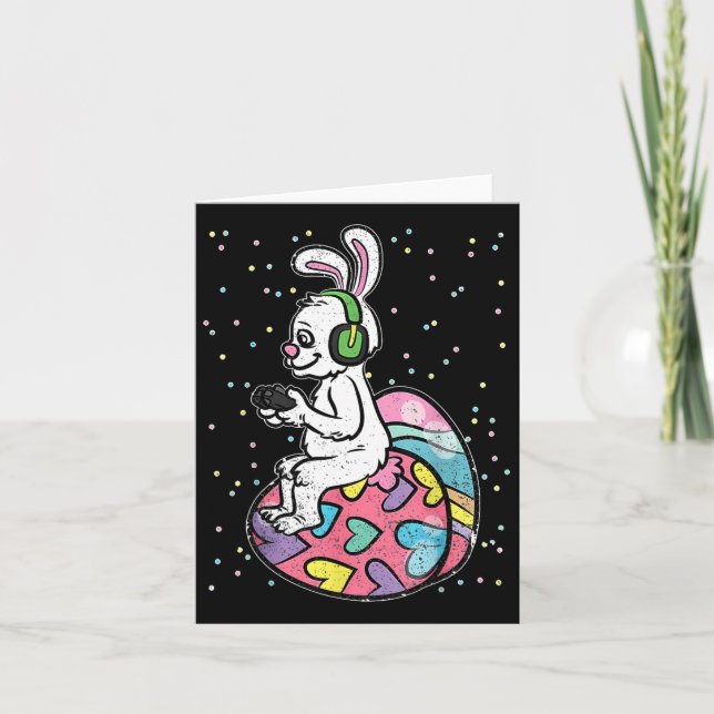 Carte Joueur Vidéo Lapin De Pâques Avec Contrôle (Devant)