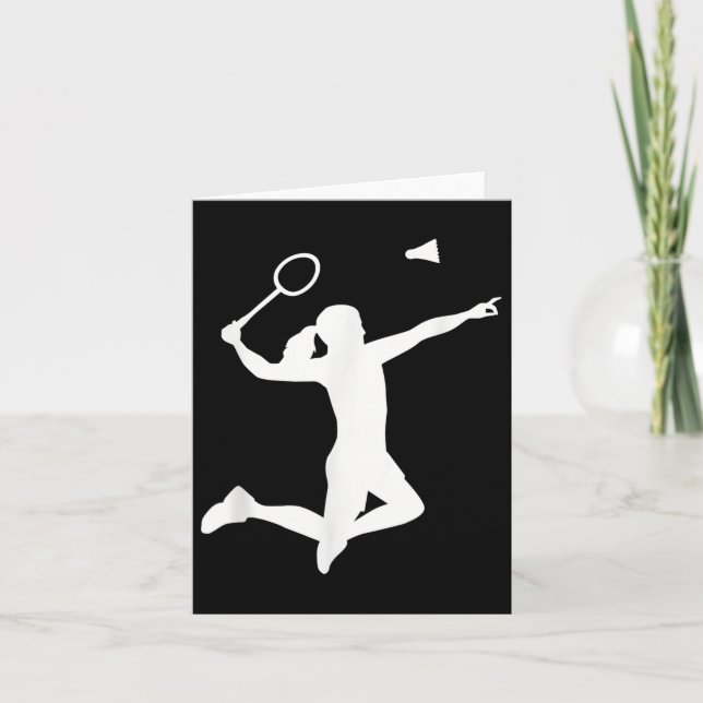 Carte Joueuse de badminton (Devant)