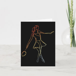 Carte Joueuse de badminton Sketch Shuttle Jeu Pour Gi