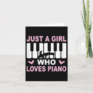 Carte Joueuse de piano Fille au piano Pianiste Femme 