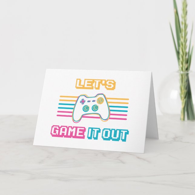 Carte Jouons-le dehors - style rétro (Devant)