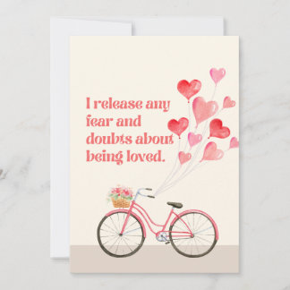 Carte Jour 14 Manifeste du Coeur Rouge Love Affirmation 