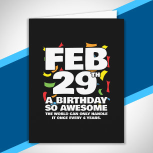 Carte Jour bissextile Anniversaire - Année bissextile An