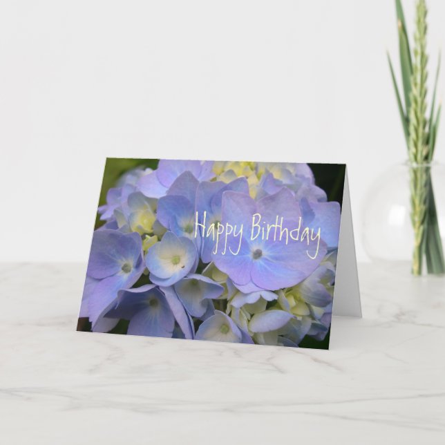 Carte Jour bleu hydrangea (Devant)