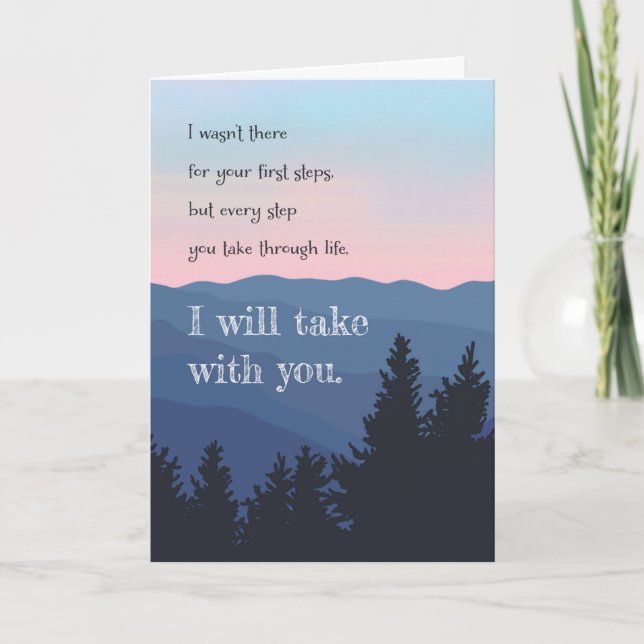 Carte Jour d'adoption Pas à pas dans la vie avec vous Jo (Devant)