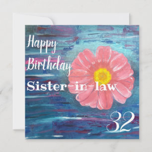 Carte Jour d'anniversaire de la belle-soeur Abstraite