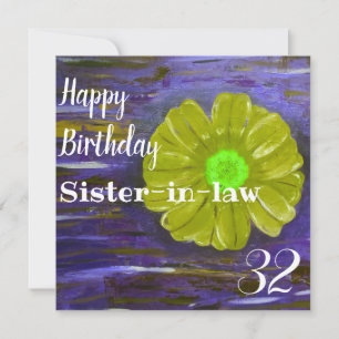 Carte Jour d'anniversaire de la belle-soeur Abstraite
