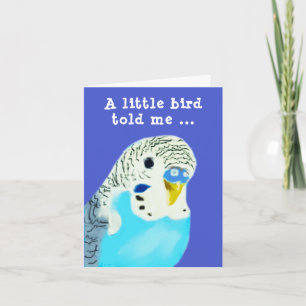 Carte Jour d'anniversaire de la petite perruche