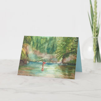 Carte Jour d'anniversaire de pêche de mouche