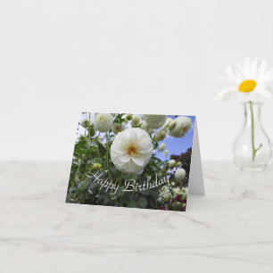 Carte Jour d'anniversaire de White Dahlia