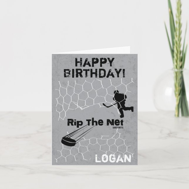 Carte Jour d'anniversaire personnalisé Rip le joueur de  (Devant)