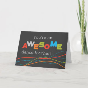 Carte Jour d'appréciation de professeur de danse
