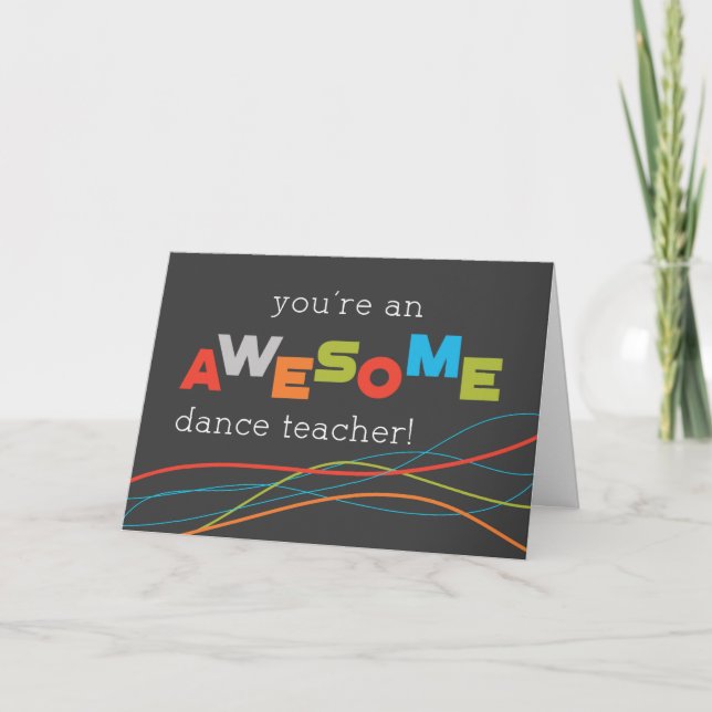 Carte Jour d'appréciation de professeur de danse (Devant)