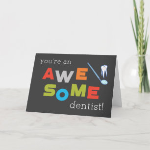 Carte Jour d'Appréciation Dentiste stupéfiant