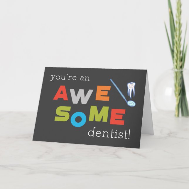 Carte Jour d'Appréciation Dentiste stupéfiant (Devant)