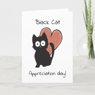 Carte Jour d'appréciation des chats noirs