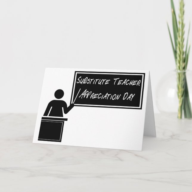 Carte Jour d'appréciation des enseignants suppléants (Devant)