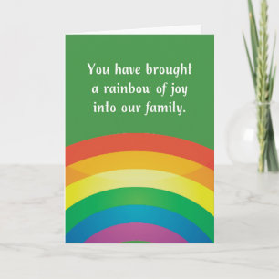 Carte Jour de Gotcha Adoption Arc en ciel de joie