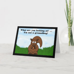 Carte Jour de Groundhog heureux avec l'humour drôle