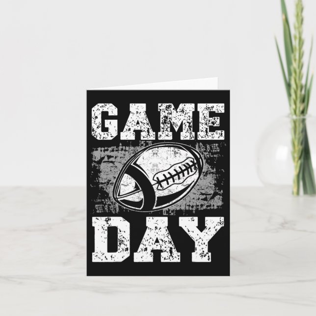 Carte Jour de jeu Football Retro Throwback Mens Sport fe (Devant)
