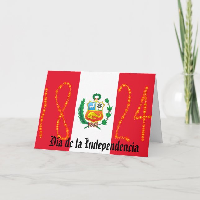 Carte Jour de la Déclaration d'Indépendance Pérou (Devant)