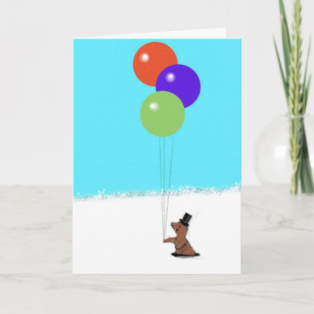 Carte Jour de la marmotte Anniversaire (Devant)