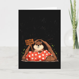 Carte Jour de la marmotte drôle de marmotte réveille-moi