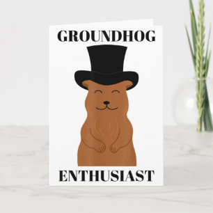 Carte Jour de la marmotte Drôle Ombre Hiver Printemps Ma