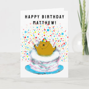 Carte Jour de la marmotte personnalisé pour anniversaire