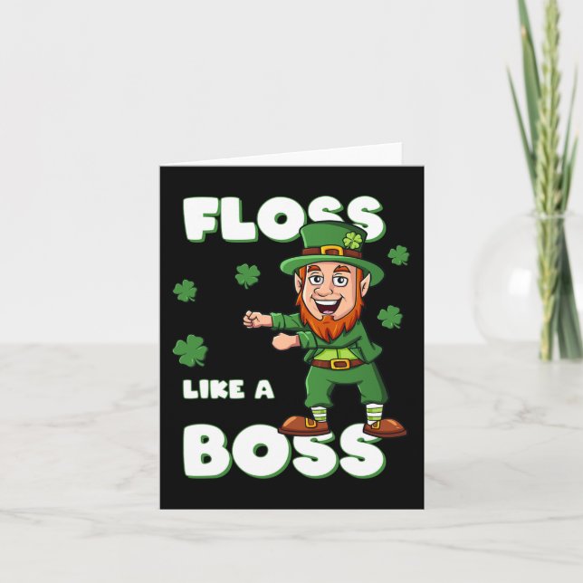 Carte Jour de la Saint Patrick Floss Comme Un Patron Lep (Devant)