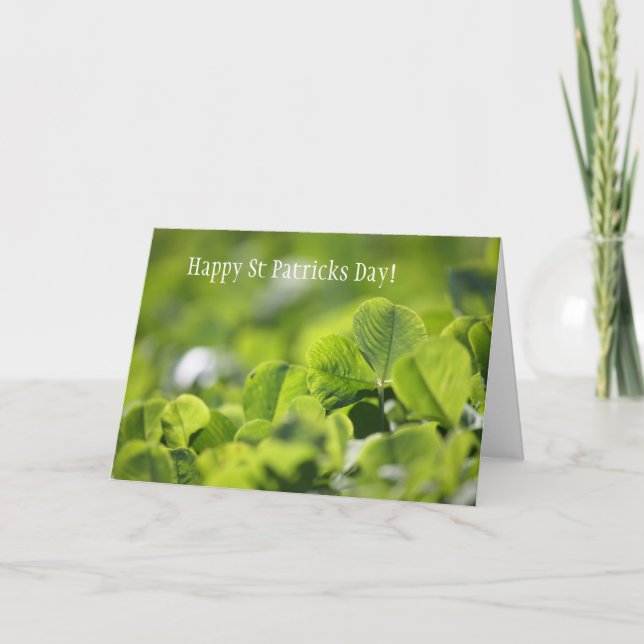 Carte Jour de la Saint Patrick heureux ! (Devant)