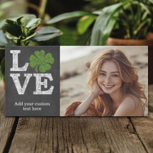 Jour de la Saint Patrick LOVE avec shamrock