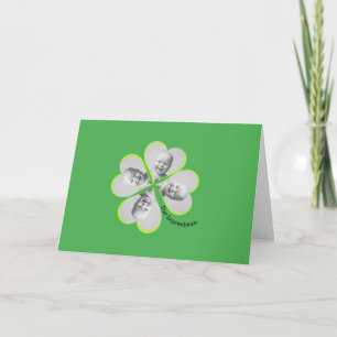 Carte Jour de la Saint Patrick photo personnalisé shamro