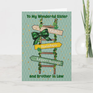 Carte Jour de la Saint Patrick pour Soeur & Frère 