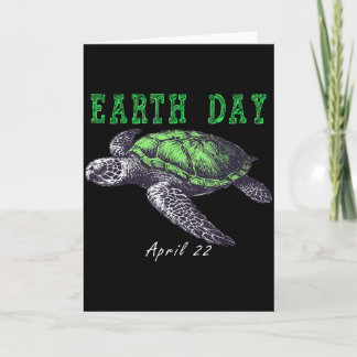 Carte Jour de la Terre 22 avril Tortue marine Jour de la