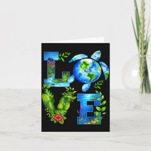Carte Jour de la terre anniversaire planète terre amour 