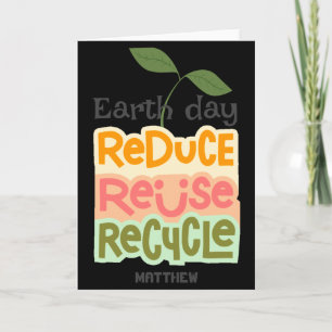 Carte Jour de la Terre Art Écolo Simple Élégant Science