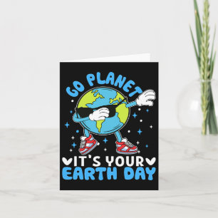 Carte Jour de la Terre Enfants Garçons Mignons Planète D