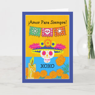 Carte Jour de l'amour mort pour toujours en espagnol