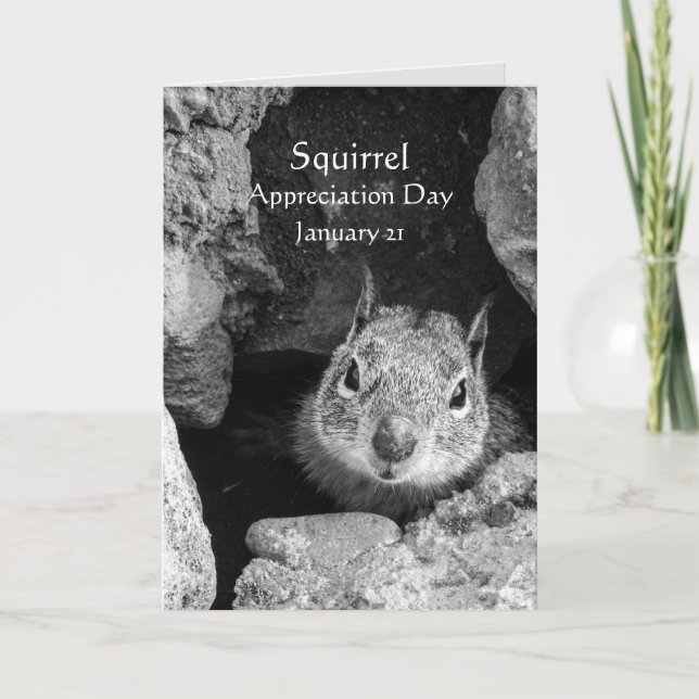 Carte Jour de l'Appréciation des écureuils 21 janvier Ph (Devant)