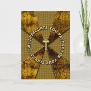 Carte Jour de l'appréciation du pasteur Gold Cross Résum