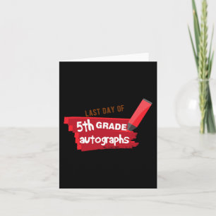 Carte Jour De L'École Autographe Élémentaire 5e Année Gr