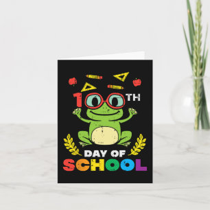 Carte Jour De L'École Grenouille 100 Jours Enseignant Sm