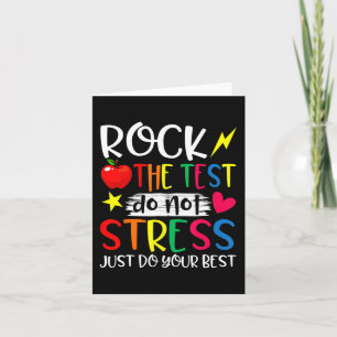 Carte Jour de l'examen de rock Enseignant de jour