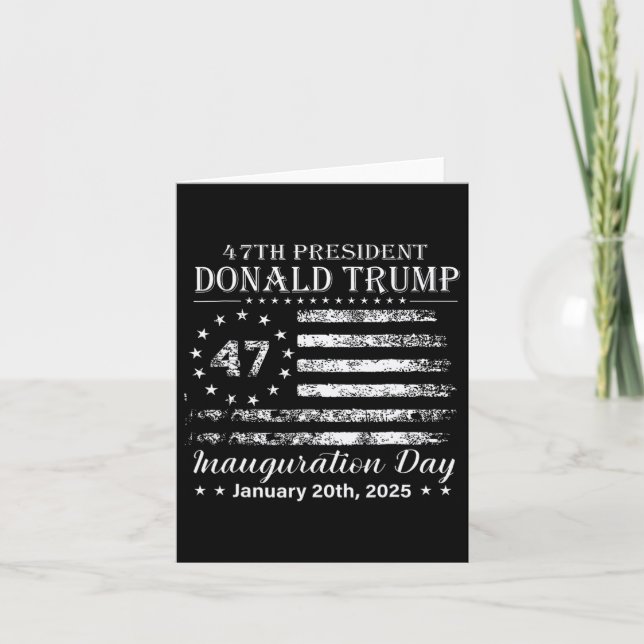 Carte Jour de l'investiture du président Donald Trump 20 (Devant)